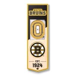 YouTheFan Dřevěná Cedule Boston Bruins NHL Banner na stěnu W Sports Stadium Logo