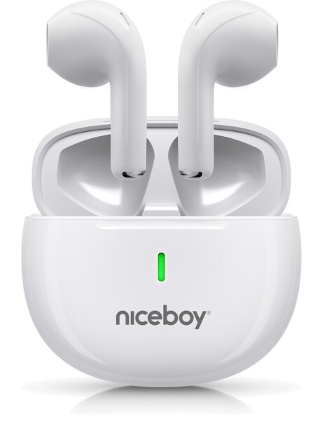 Niceboy Hive Beans POP bílá / Bezdrátová sluchátka / mikrofon / Bluetooth 5.3 / IPX4 (hive-beans-pop-white)
