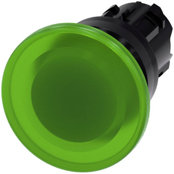 Siemens 3SU10011BD400AA0 3SU1001-1BD40-0AA0 hřibové tlačítko plastový přední prstenec tlačítko černá, zelená 1 ks