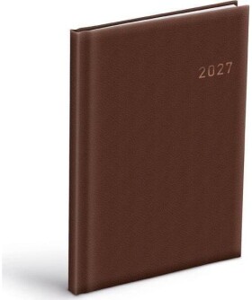 Diář 2027 T805 PVC tmavě hnědý