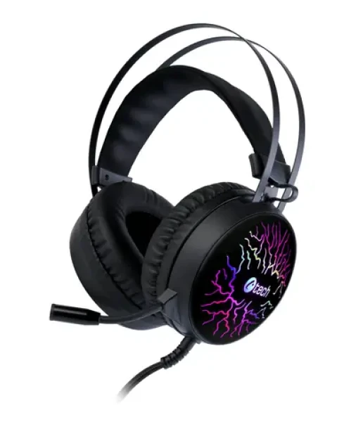 C-TECH Astro Midas černá / Herní sluchátka / mikrofon / 3.5 mm jack + USB (8594125010157)