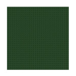 BRIXIES Plus 225.023 Základní podložka na stavění - tmavě zelená 25,5 x 25,5 cm