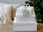Chic Antique Dárková krabice Stars White – set 3 ks, bílá barva, papír