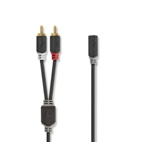 Nedis Stereo Audio kabel 2x RCA (M) - jack 3.5 mm (F) 1.00 m černá (CABW22255AT10)
