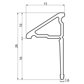 POLYSAN - Krycí lišta pro vany a vaničky, 2x 1950, 2x roh, 2x zakončení, černá mat 91020B