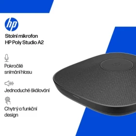 HP Poly Studio A2 černá / Stolní mikrofon / montážní deska / 6m kabel (B22X6AA#AC3)