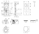 GEBERIT - Duofix Set předstěnové instalace, klozetu Alpha a sedátka softclose, tlačítko Sigma01, lesklý chrom SANI11CD1101