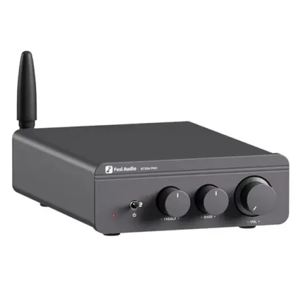 Fosi Audio BT20A Pro-48V šedá / Stereo zesilovač / 300W / RCA / Repro OUT / Pre-OUT / Bluetooth 5.0 (6976136960003)