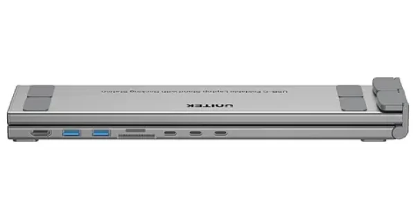 Unitek D1137AGY01 stříbrná / Dokovací stanice / USB-C / 3x USB-C / HDMI 4K / čtečka karet / PD 100W (D1137AGY01)