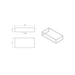 SAPHO - SKA konzole pod umyvadlo/desku 100x22x51cm, černá mat SKA810