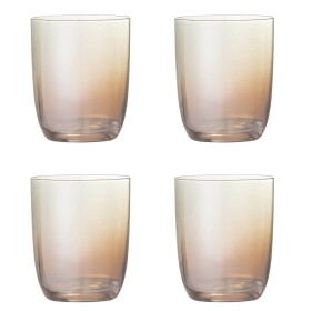 Bloomingville Skleničky Aston 375 ml – set 4 ks, hnědá barva, sklo