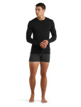 Pánské merino triko ICEBREAKER Mens Anatomica LS Crewe, Black velikost: XXL