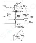 GROHE - Euroeco Special Páková umyvadlová baterie, chrom 32788000