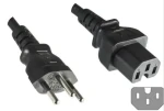 MicroConnect Power Cord Swiss Typ J - C15 1.8m černá / Švýcarská koncovka (PE160518)