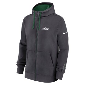 Nike Pánská mikina New York Jets NFL Playbook Full-Zip Fleece Hoodie - Antracitová Velikost: L