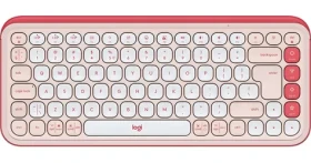 Logitech POP Icon Keys růžová / Bezdrátová klávesnice / TKL / US layout / Bluetooth / Logi Bolt (920-013073)