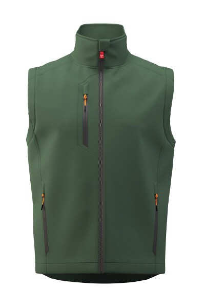 Pánská zateplená softshellová vesta Payper CREEK VEST PAD Barva: Vojenská zelená/ Zelená, Velikost: L (S00770048907050L)