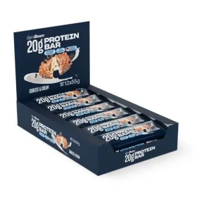 20 g Protein bar - GymBeam (cookies cream, 12 x 55 g) (110368-8-12x55g-cookies&krém)