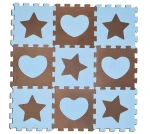 SUN TA TOYS Pěnové puzzle Hvězdy a srdce modré S4