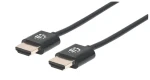 Manhattan Ultratenký HDMI kabel s ethernetem 1m černá / HDMI kabel / HDMI-HDMI / 4K 60Hz / Stíněný (394352)