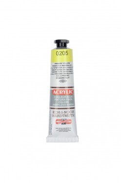 Akrylová barva Koh-i-Noor 40 ml - žlutá primární 0205