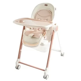 2Kids Toys Jídelní židlička s kolečky hnědá / od 6 měsíců (2D98258)
