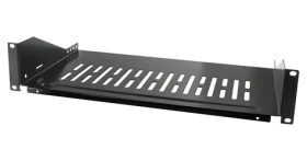 LogiLink montážní police pro RACK 19" 400 mm černá / Montážní police / 2U / nosnost 25 kg / ocel (SF2C45B)