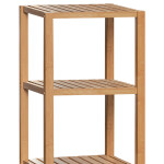 Regál, 5 polic, masiv bambus, přírodní odstín, nosnost 15 kg