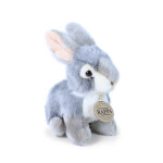 Plyšový králík šedý sedící 16 cm, ECO-FRIENDLY