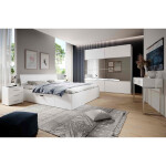 Dřevěná postel Tabe 180x200, bez roštu a matrace (bílá)