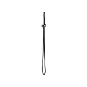 CERSANIT - Sprchová sada s pevným držákem a napojením vody ZEN, gun metal black S951-781