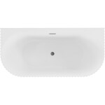 MEXEN/S - Sella volně stojící vana nástěnná reliéf 170 x 80, bílá mat, sifon a přepad grafit kartáčovaná 52711708001-66