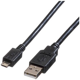 Roline USB kabel USB 2.0 USB-A zástrčka, USB Micro-B zástrčka 0.15 m černá stíněný 11.02.8310