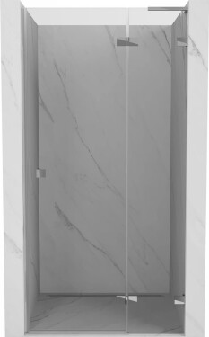 MEXEN/S - Lunar L sprchové dveře křídlové pravé 90 cm, transparent, chrom 834L-090-000-01-00-P