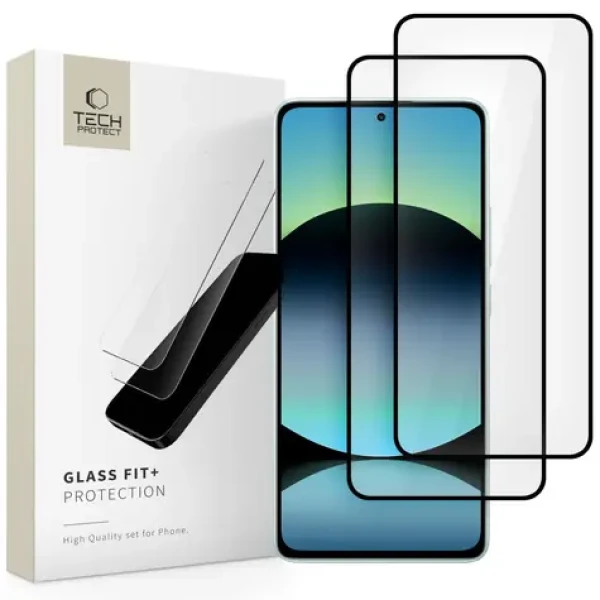 Tech-Protect Glass Fit 2-Pack černá / Tvrzené sklo / Xiaomi Redmi Note 14 4G/5G