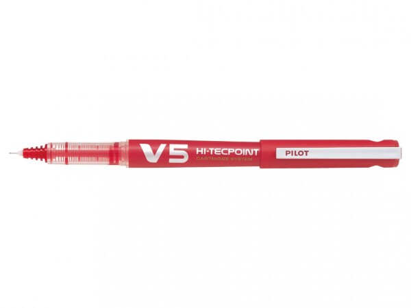 Roller s tekutým inkoustem PILOT Hi-Tecpoint V5 Cartridge System, BeGreen - červená