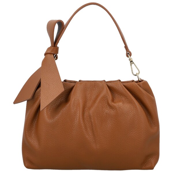 Módní dámská kožená kabelka do ruky Antini, koňaková