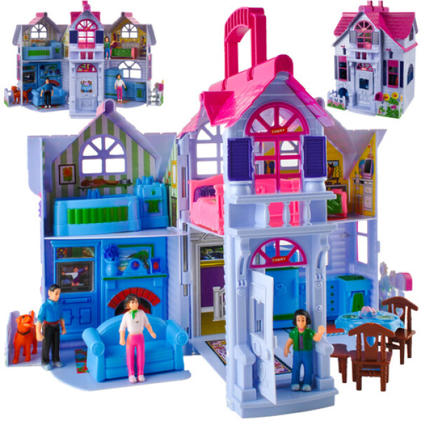 Skládací domeček pro panenky - přenosný design aktovky