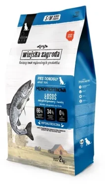 WIEJSKA ZAGRODA Monoprotein losos / Granule pro psy / všechna plemena / bez obilovin / 2 kg