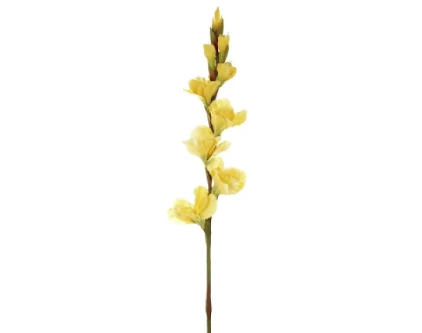 Umělá květina Gladiola 85 cm, žlutá