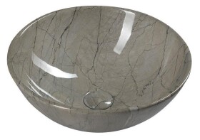 SAPHO - DALMA keramické umyvadlo na desku, Ø 42cm, grigio 113