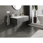 MEXEN/S - Orio koupelnová skříňka 100 cm s umyvadlem Vela, 1 šuplík, grafit mat/bílá mat 91A10-10023-1-BF66-W23M01