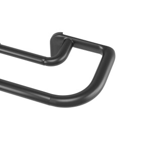 Černá roztažitelná dvojitá garnýž 76-213 cm Umbra TWILIGHT pro zatemňovací závěsy