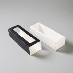 Cake star Krabička na makronky černá 20,8x7,4x5,6 cm (na 6 kusů)