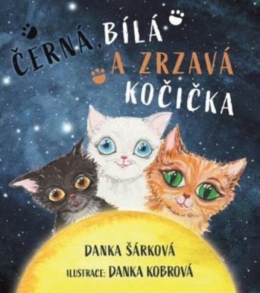 Černá, bílá zrzavá kočička