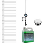 CERANO Koupelnový elektrický radiátorový set Burke - L/P - WIFI - 600W - bílá matná - 1500x500 mm