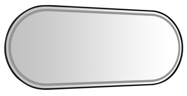 SAPHO - KAIRA oválné zrcadlo s LED osvětlením 120x50cm, černá mat KA500