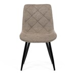 Židle jídelní, krémová látka, nohy černý kov