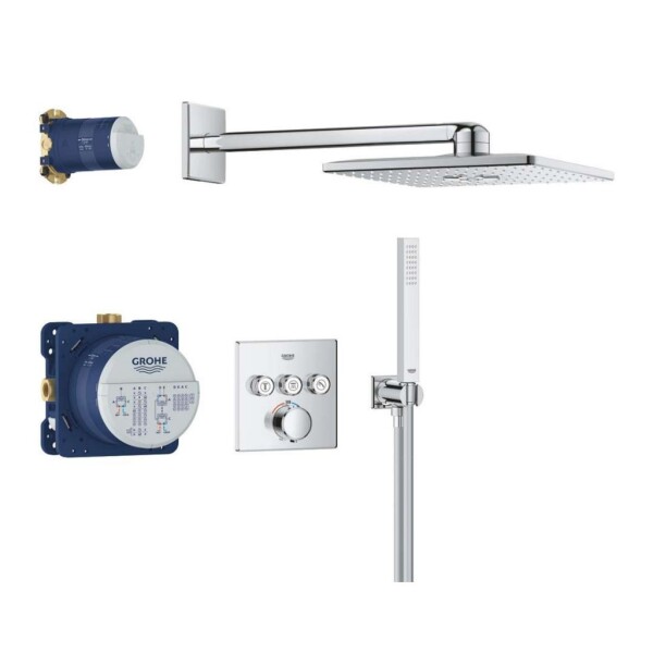 GROHE - Vitalio SmartActive Sprchový set s termostatem pod omítku, 31x31 cm, 2 proudy, chrom 34875000