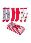 Dámské ponožky Milena Vánoční sada, krabička A'3 mix barev-mix designu, 37-41